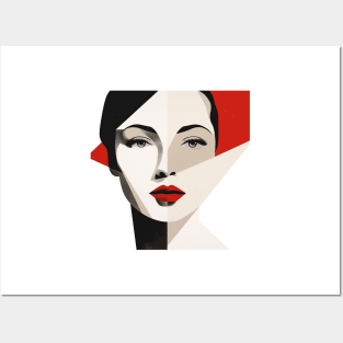A minimalist portrait of a woman Posters and Art
